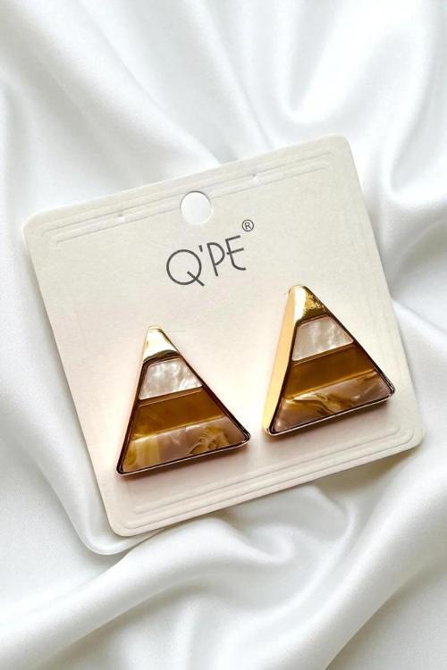 ÜÇGEN MİNELİ KÜPE