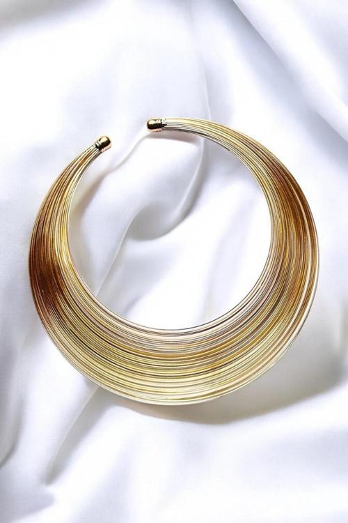 METALİZE CHOKER TEL TASMA KOLYE