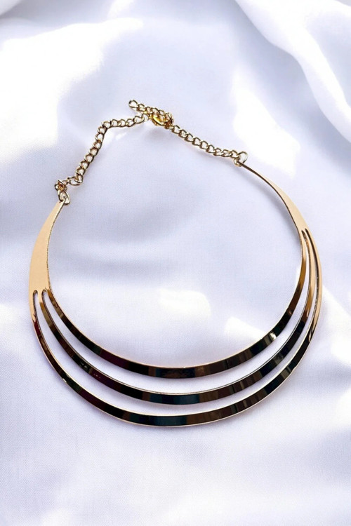 METALİZE CHOKER TASMA KOLYE