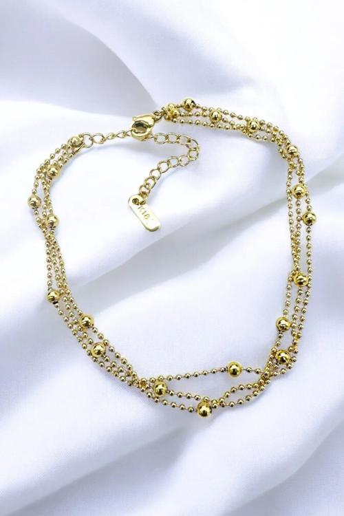 ÇELİK KARARMAZ TOP BONCUKLU ZİNCİR HALHAL