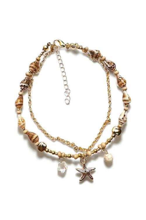 2 Lİ DENİZ KABUĞU DENİZ YILDIZI ZİNCİR HALHAL