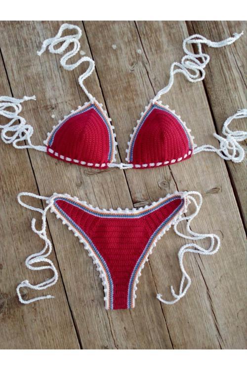 Tığ Işi Örgü Bikini Takım