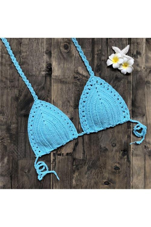 Tığ Örgü Bikini Üstü