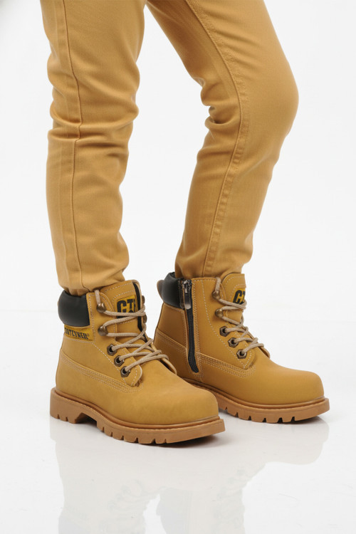 Camel Nubuk Kaymaz Unisex Çocuk Bot 921 F