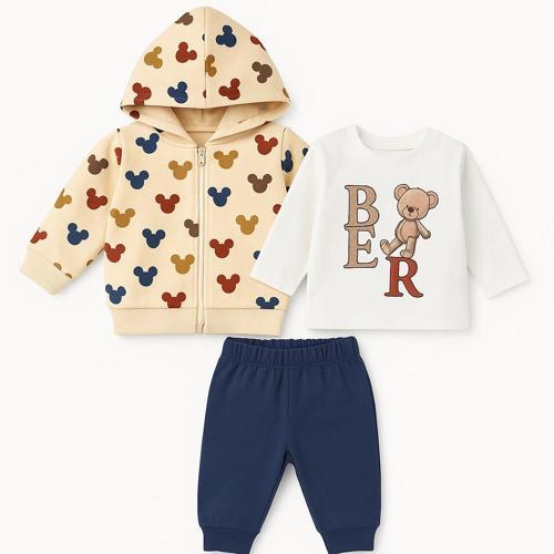 Bear Hırkalı Erkek Bebek Eşofman Takım