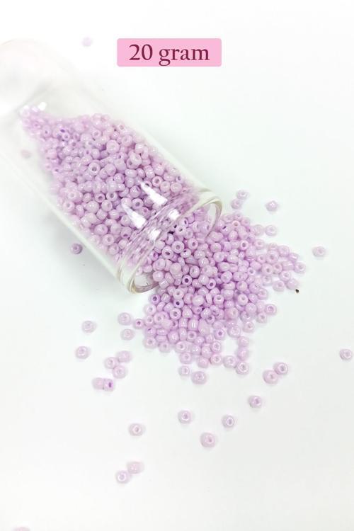 Dökme Cam Kum Boncuk (11/0) 2 mm - 20 Gram - Açık Pembe - BNC008