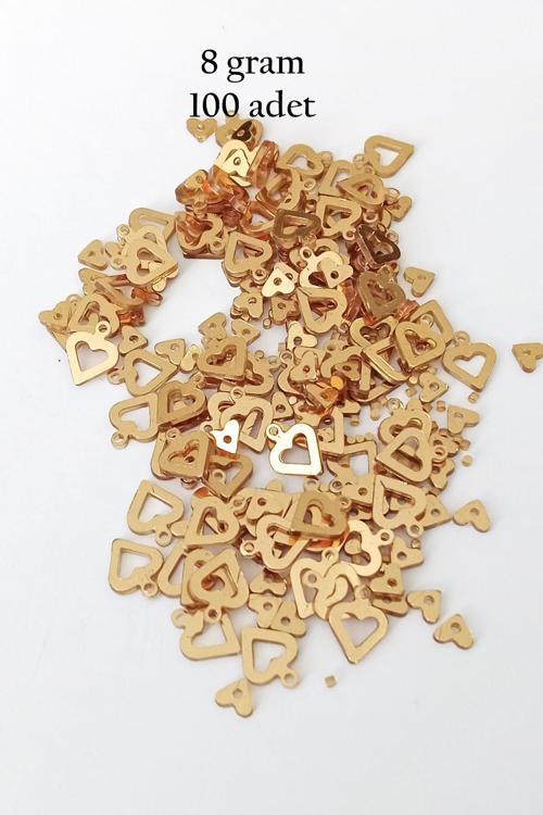 Oya Abiye Bileklik Kolye Pleksi Metalik Plastik Pul Altın Renk 8 gram 100 adet - BNC488