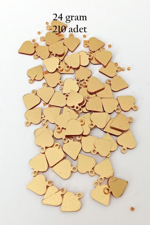 Oya Abiye Bileklik Kolye Pleksi Metalik Plastik Pul Altın Renk 24 gram 210 adet - BNC554