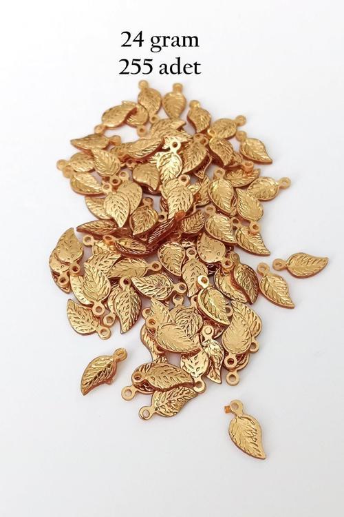 Oya Abiye Bileklik Kolye Pleksi Metalik Plastik Pul Altın Renk 24 gram 255 adet - BNC546