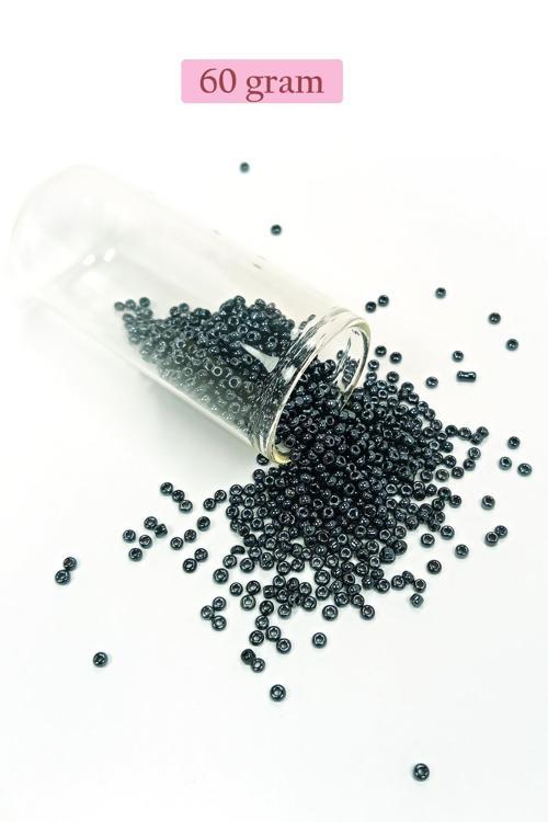 Dökme Cam Kum Boncuk (11/0) 2 mm - 60 Gram - Koyu Yeşil - BNC054