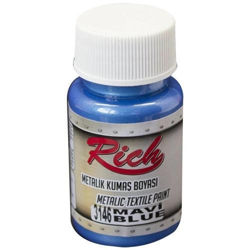 Metalik Kumaş Boyası 50 cc. 3146 MAVİ