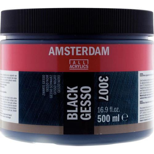 Amsterdam 3007 Black Siyah Gesso 500 ml.