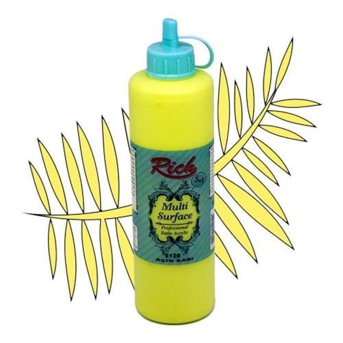 Multi Surface Her Yüzey İçin Akrilik Boya 500 cc. 2128 AÇIK SARI