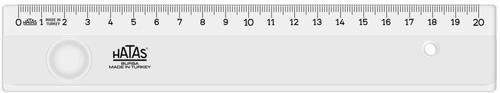 Mercekli Geniş Plastik Cetvel 20 cm.