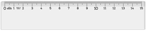 Geniş Plastik Cetvel 15 cm.