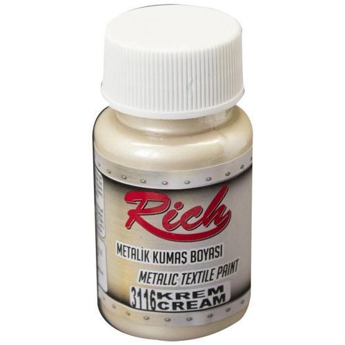 Metalik Kumaş Boyası 50 cc. 3116 KREM