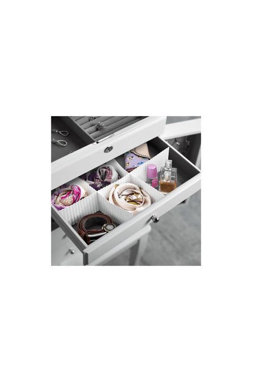 Ayarlanabilir Kesilebilir Çekmece Düzenleyici 4 Lü 10 X 40 Cm Çekmece Kaşıklık Düzenleyici