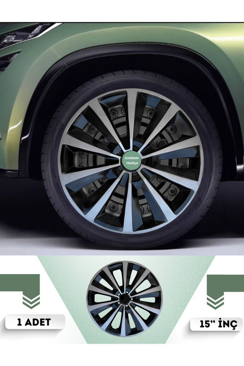 Opel Corsa C 15 İnç Jant Kapağı Çift Renk (Amblemli 1-Adet Kapak) 302