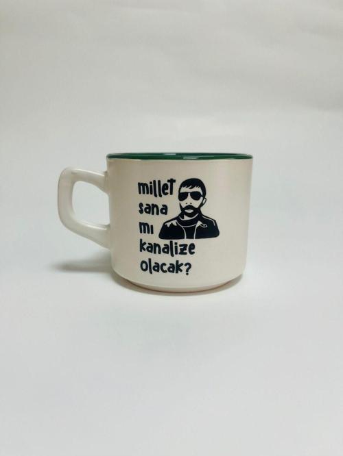 Millet Sana Mı Kanalize Olacak BaskılıYeşil İçli Venüs Kupa