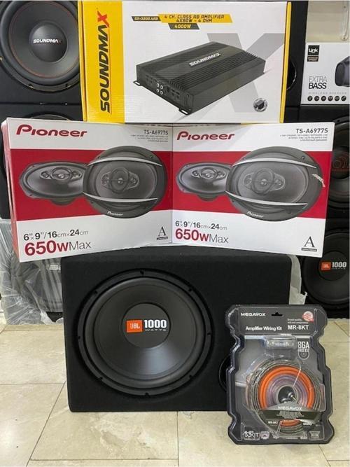 Pıoneer Paket Set 4Kanallı Soundmax Anfi Pıoneer Hoparlör Iki Takım Kablo Seti Set