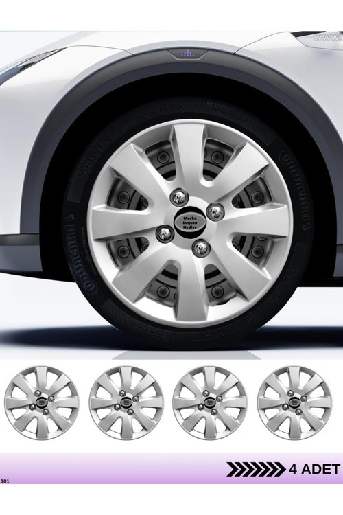 Opel Corsa C 14 İnç Jant Kapağı Amblemli Gri [4 Adet Kapak] 137  Cvl-G8259