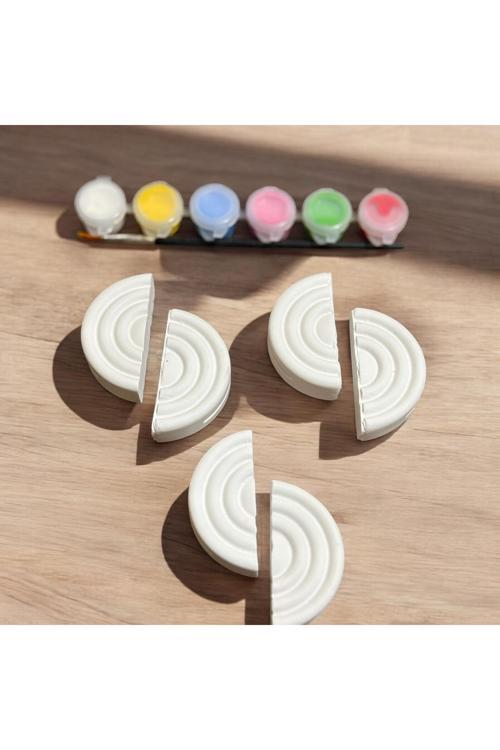 6 Adet Gökkuşağı Hobi Boyama Seti