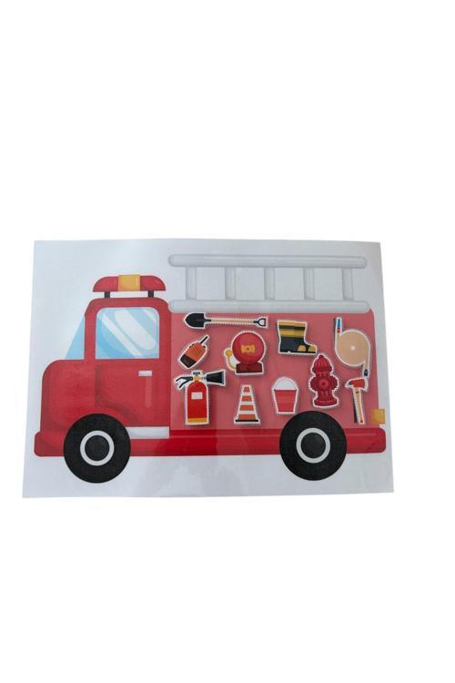 Çocuk Etkinlik Kartları İtfaiyeci Gölge Eşleştirme Etkinliği