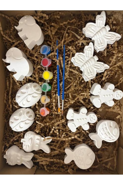 Çocuk Aktivite Seti Taş Boyama Kendin Yap 15 Parça Set