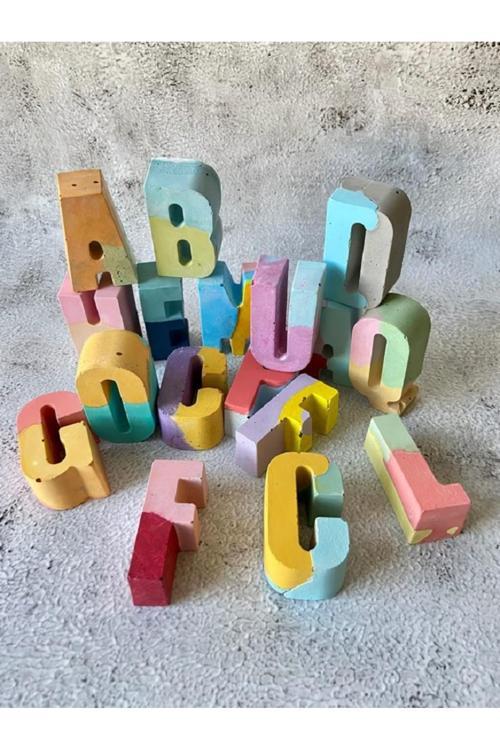 Eğitici Etkinlik Taş Boyama Seti Harfler 3 Boyutlu 26 Adet