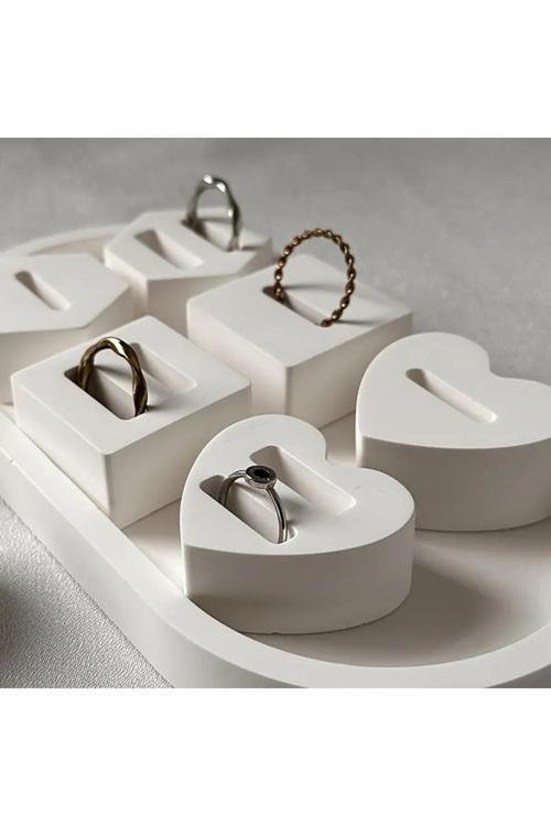 Dekoratif 8 Li Yüzük Tutucu Organizer, Yüzük Standı, Nişan Söz Dekorasyon Yüzüklükler