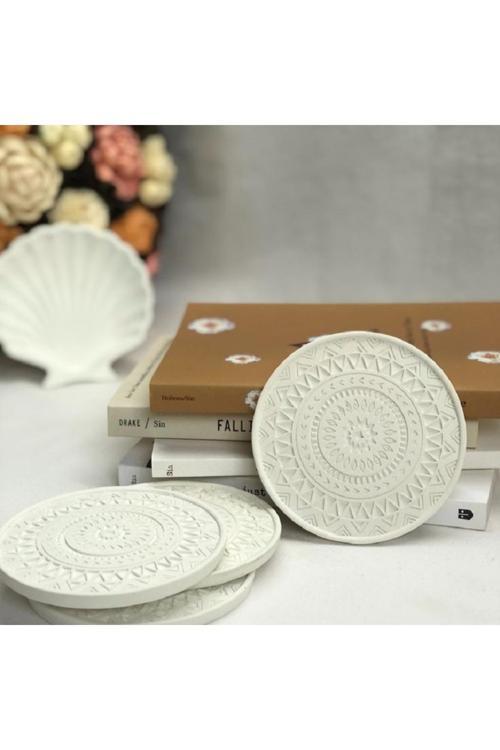 6 Parça Mandala Bardak Altlığı Çocuk Etkinlik Hobi Boyama Seti