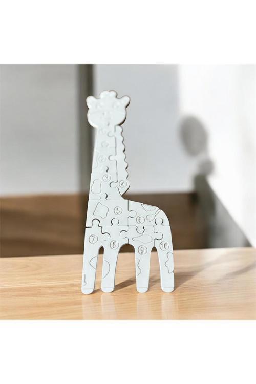 Zürafa Puzzle Taş Boyama Seti Anne Ve Çocuk Etkinliği El Becerisi Gelişimi