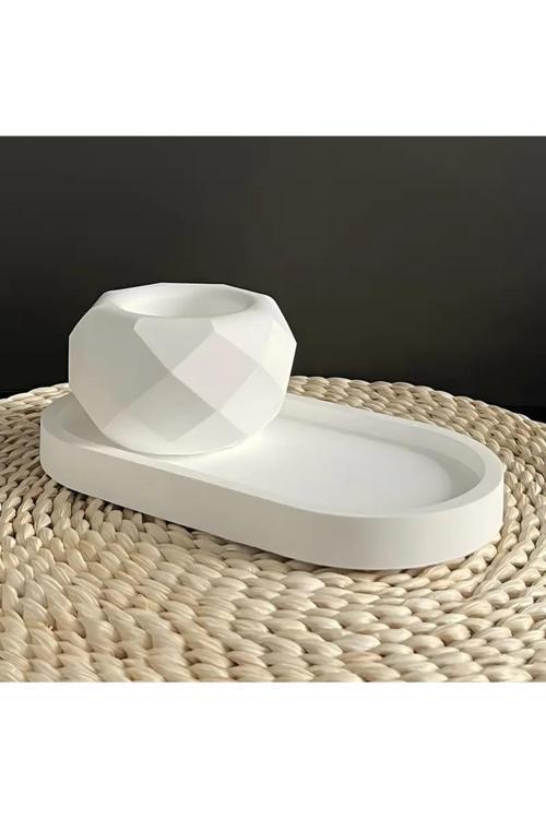 Dekoratif 2'Li Tabak& Dekoratif Eşya & Dekoratif Mumluk