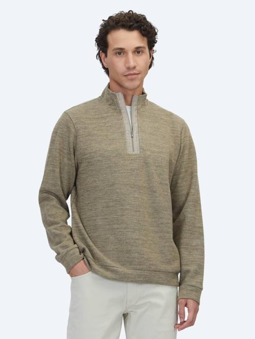 Vizon Dik Yaka Çizgili Sweatshırt