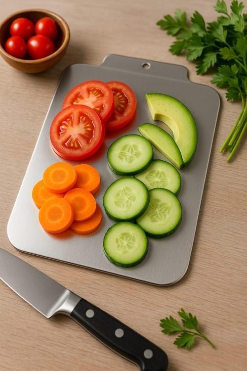 Kesme Tahtasi Paslanmaz Çelik Malzeme 1,5 Mm Kalinlik X 25 X30 Cm