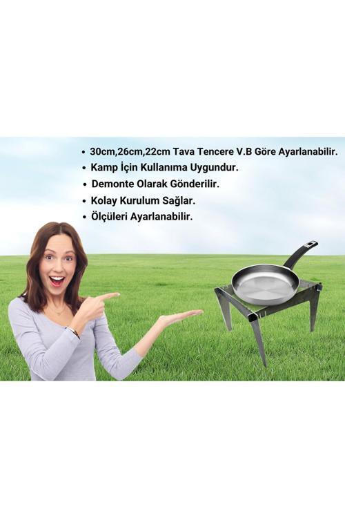 Kamp Ve Piknik İçin Portatif Sac Ayağı