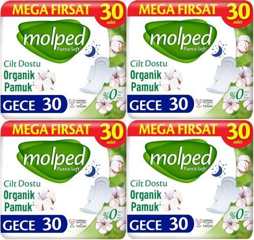 Pure&Soft Hijyenik Ped Gece 120 (4PK*30) Adet Mega Pk