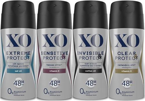 Deodorant 150ML Men-Erkek Extreme-Sensitive-Insivible-Clear & Protect (Karma 4 Lü Set)