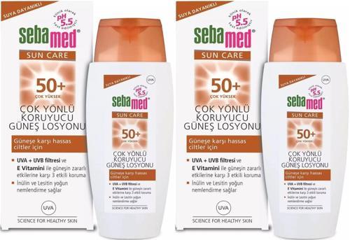 Sun Care Çok Yönlü Koruyucu Güneş Losyonu 50+ Faktör 150ML (2 Li Set)