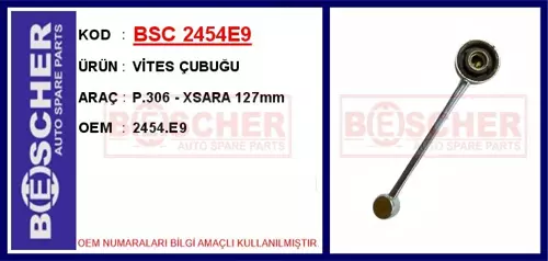 VİTES ÇUBUĞU P.306 - XSARA 127MM 2454 E9