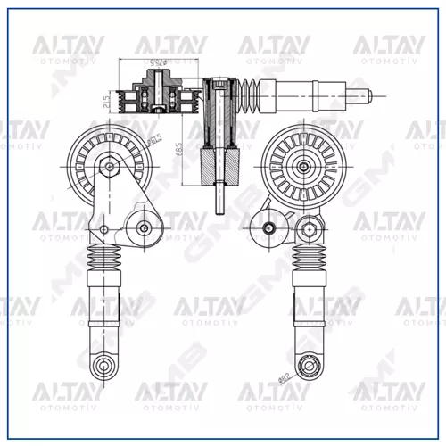 VANTİLATÖR GERGİSİ PASSAT / A4 2001-2005 AVF-AVB 1.9 TDİ KOMPLE 038903315P
