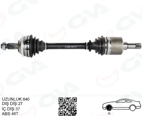 KOMPLE AKS SOL ON FIAT SCUDO 220P 1.9 TD 1996-2006 ABSLI 9617408188 9617408180 9626083780
