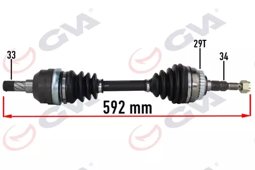 KOMPLE AKS SOL OPEL VECTRA A 1.8-2.0 1988-1995 -ASTRA F 1992-1998 -CALIBRA A 1989-1997 ABS Lİ 29DİŞ 592MM 374183 374235 90540865