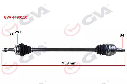 KOMPLE AKS SAĞ VECTRA B 1.6İ-1.8İ-2.0İ 1995-2003 ABS Lİ 29 DİŞ 959MM 374249 374103 90496976