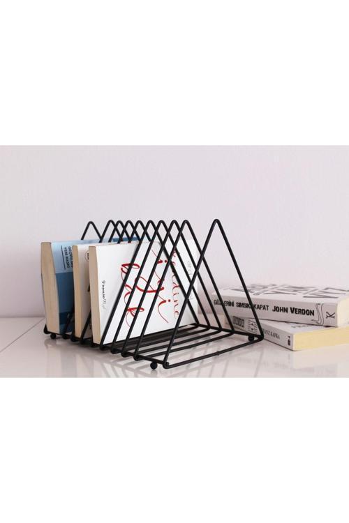 Çok Amaçlı Masa Üstü Büyük Metal Plak Organizer, Dergilik, Kitaplık, Plaklık Gazetelik 9‘Lu Ayraç