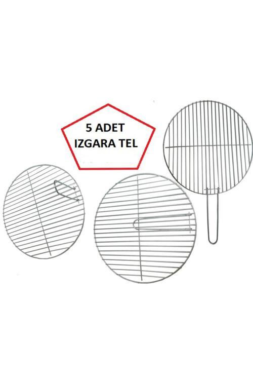 Oval Çember Yuvarlak Mangallık Izgarası Balık Teli 38X38 Cm Çapında 5 Adet