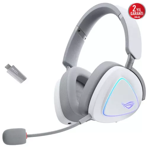 ROG Delta II Beyaz RGB 7.1 Kablolu/Kablosuz Kulak Üstü Oyuncu Kulaklığı