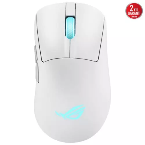 ROG Keris II Origin Beyaz Şarjlı Makrolu Optik Kablolu/Kablosuz Oyuncu Mouse