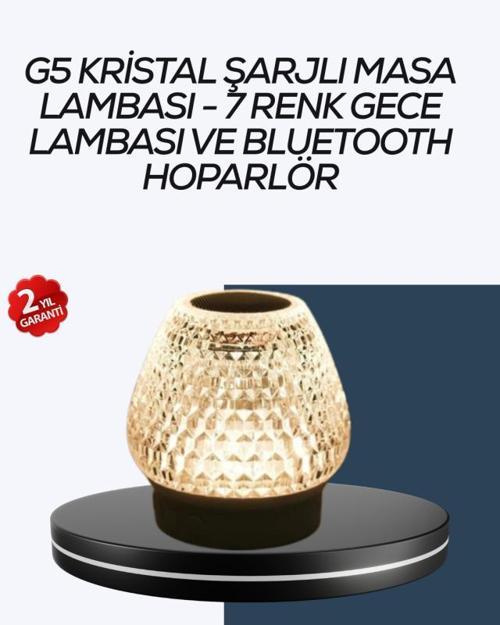 Uzun Pil Ömürlü 7 Renk Işıklı Bluetooth Hoparlör