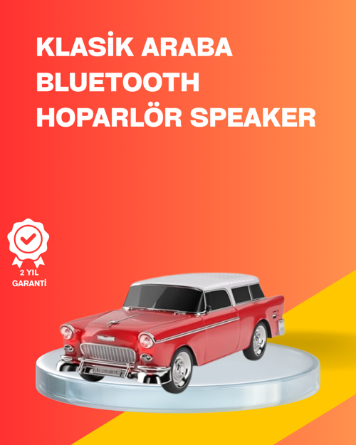 Taşınabilir Klasik Araç Tasarımlı Kablosuz Hoparlör